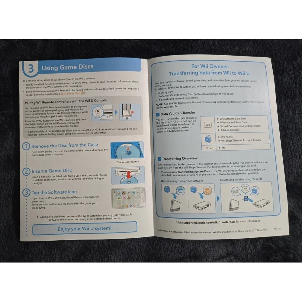 Nintendo WiiU Operations Manual, Quick Start Guides, Hulu flyer